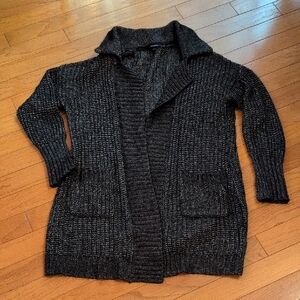 Torrid Black & Silver Knit Cardigan Size 1